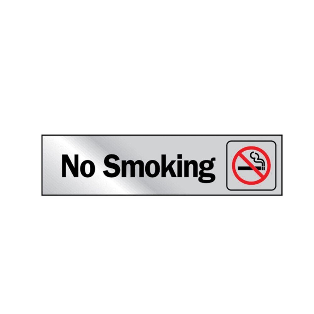 image of 2 in. x 8 in. No Smoking Sign