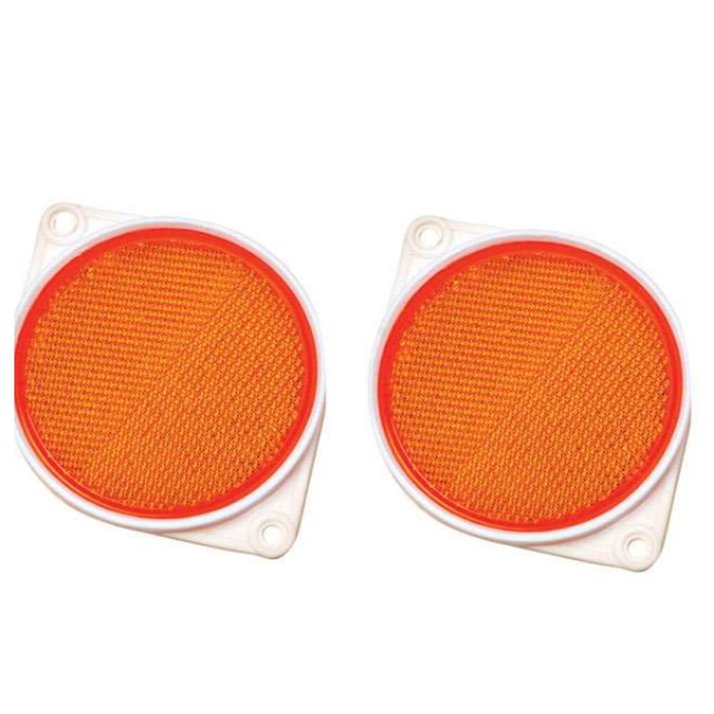 image of Round Amber Reflectors 2 pk