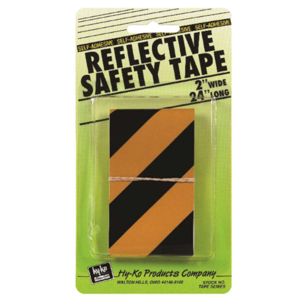 image of 24 in. Rectangle Black/Yellow Reflective Safety Tape 5 pk