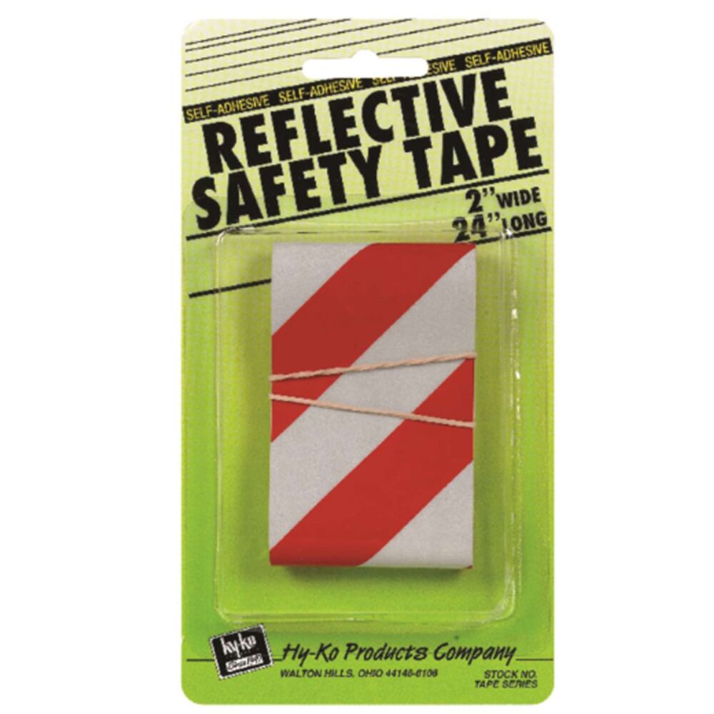 image of 2 in. Rectangle Red/Silver Reflective Safety Tape 1 pk