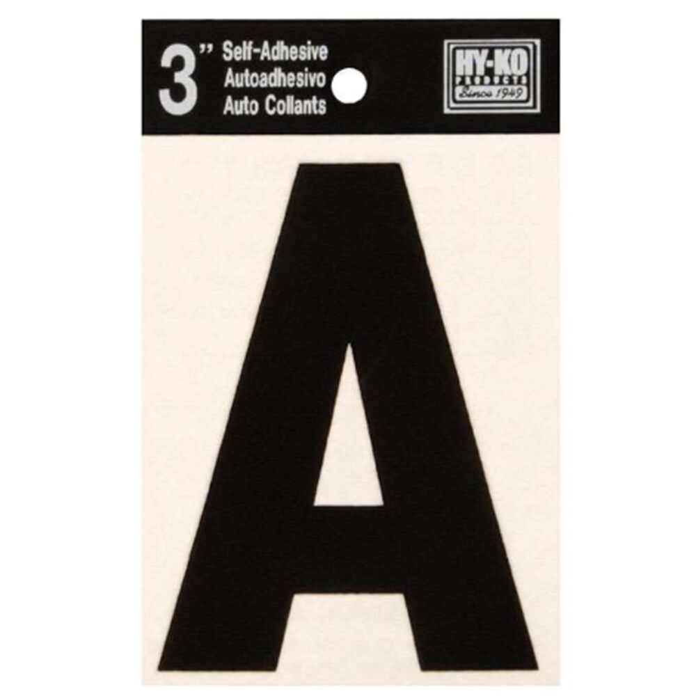 image of Black Vinyl Letter A Self-Adhesive 