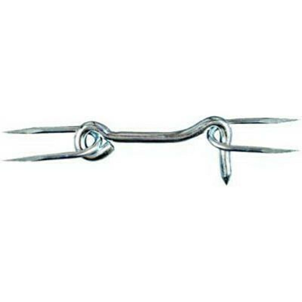 image of 4-Inch Zinc Finish Steel Gate Hook with Staple