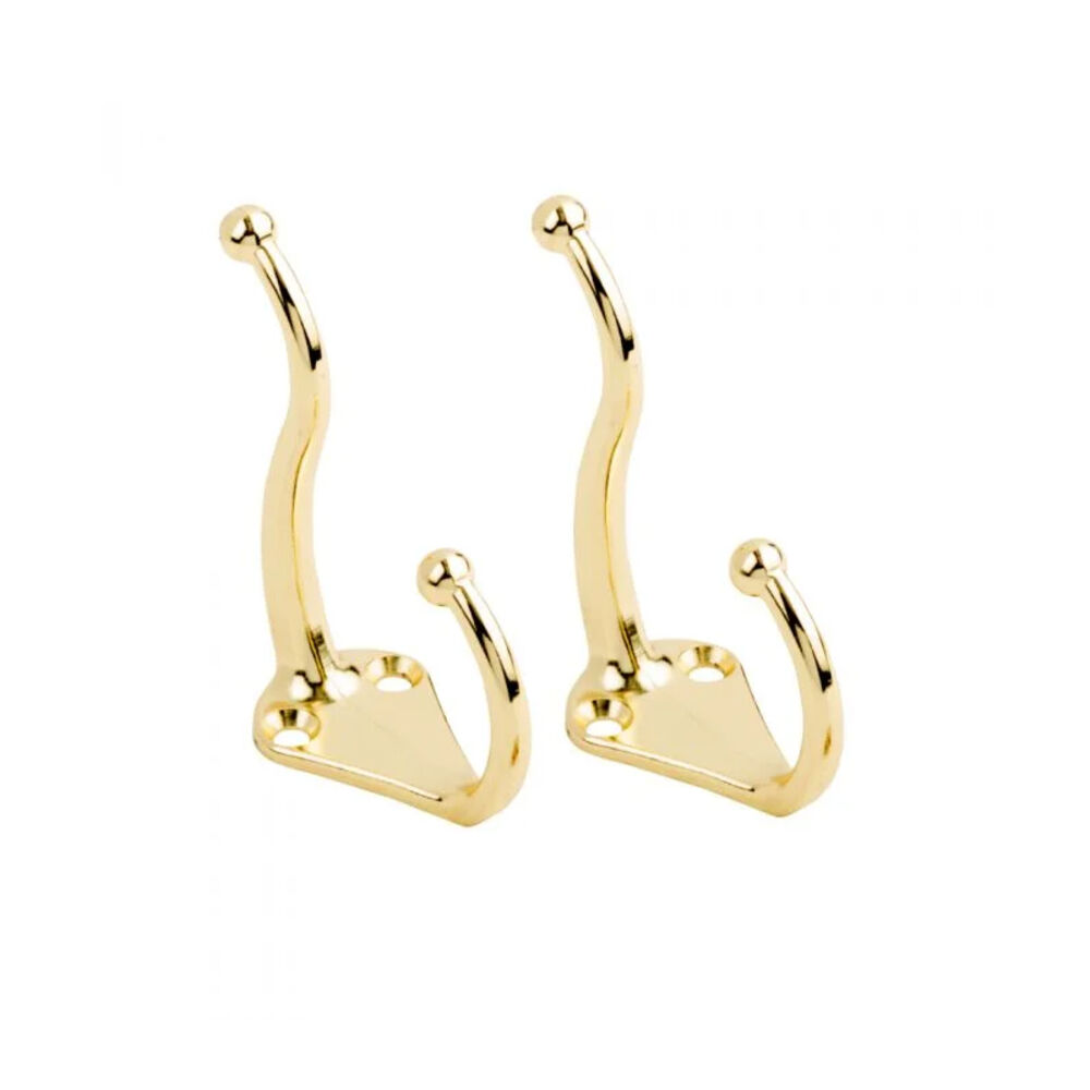 image of 160 Coat/Hat Hooks in Brass - N154-575