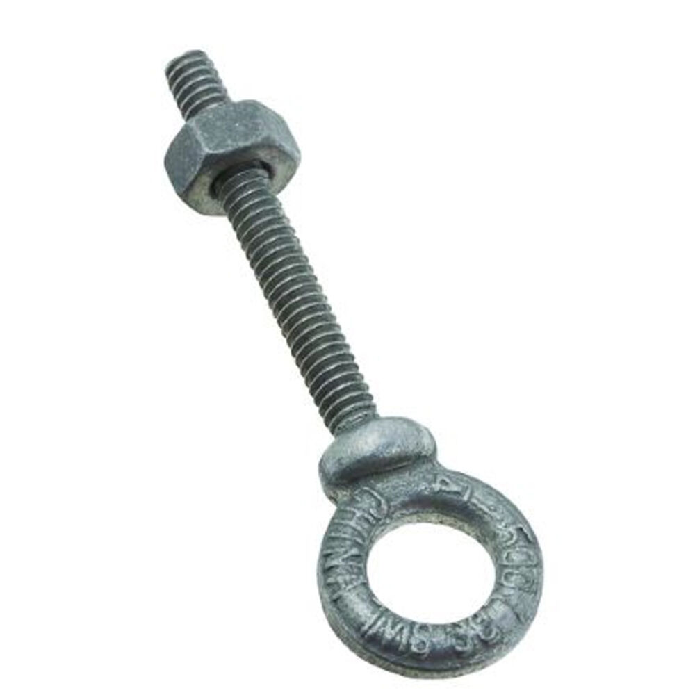 image of 1/4-Inch x 2-Inch Galvanized Eye Bolt with Nut