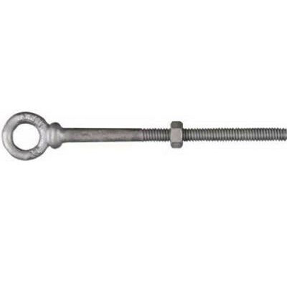 image of 1/4-Inch x 4-Inch Galvanized Eye Bolt with Nut