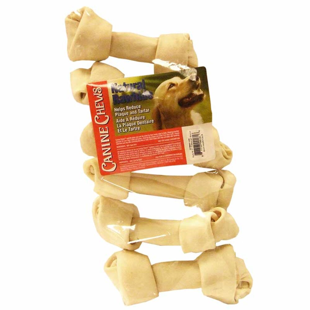 image of Natural Rawhide 7-in Bone, 6 pack