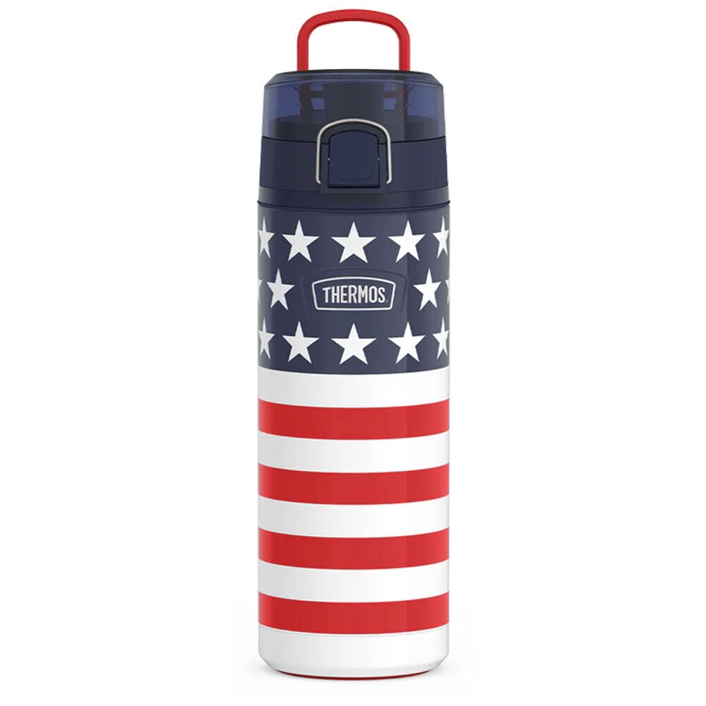image of American Flag Water Bottle with Spout, 24 oz