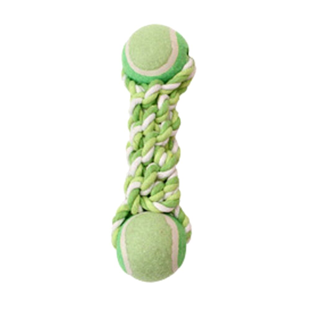 image of Bone with Balls Dog Toy, Mini, 7 1.2 in