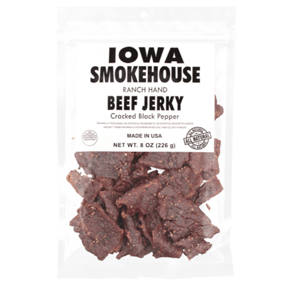image of Ranch Hand Cracked Black Pepper Beef Jerky, 8 oz