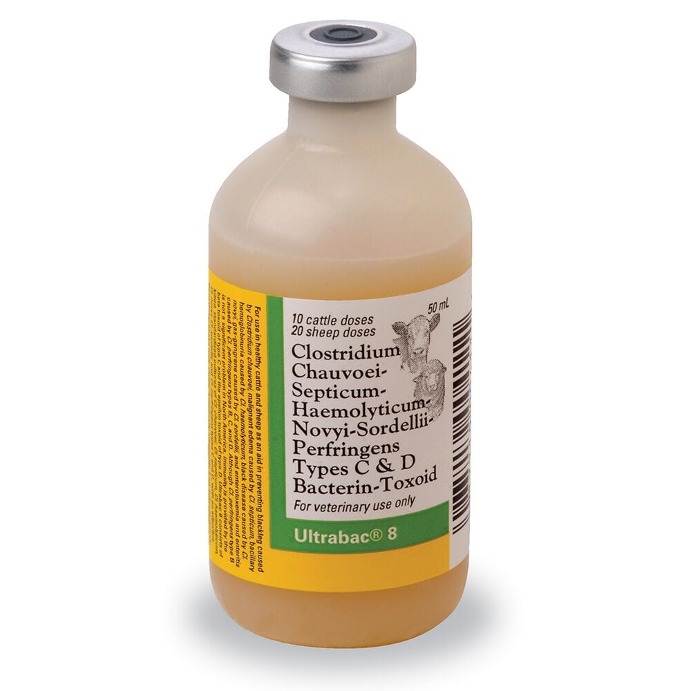 image of Ultrabac 8 Cattle and Sheep Vaccine, 50 mL