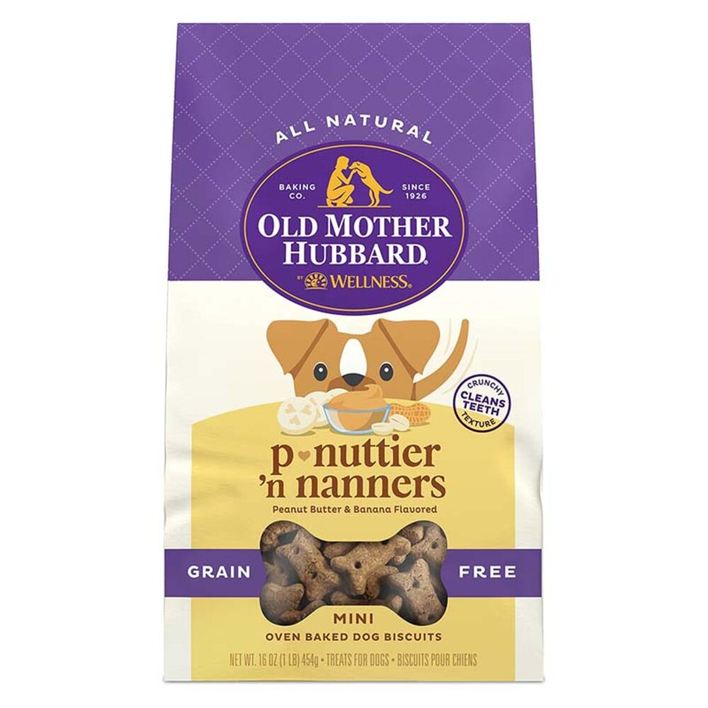 image of Old Mother Hubbard Dog Biscuits- P-Nuttier 'N Nanners, Mini, 16 oz.