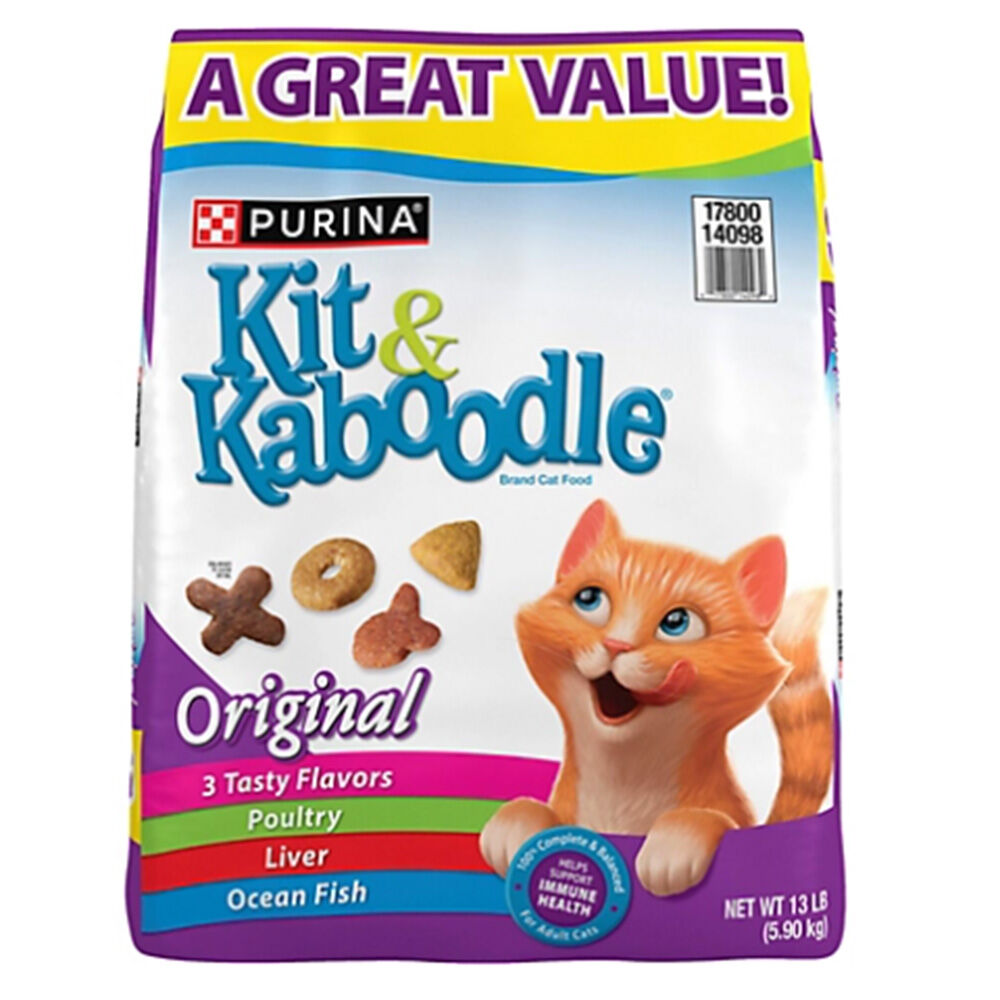 image of Kit and Kaboodle Dry Cat Food- Original Poultry, Liver and Ocean Fish, 13 lb