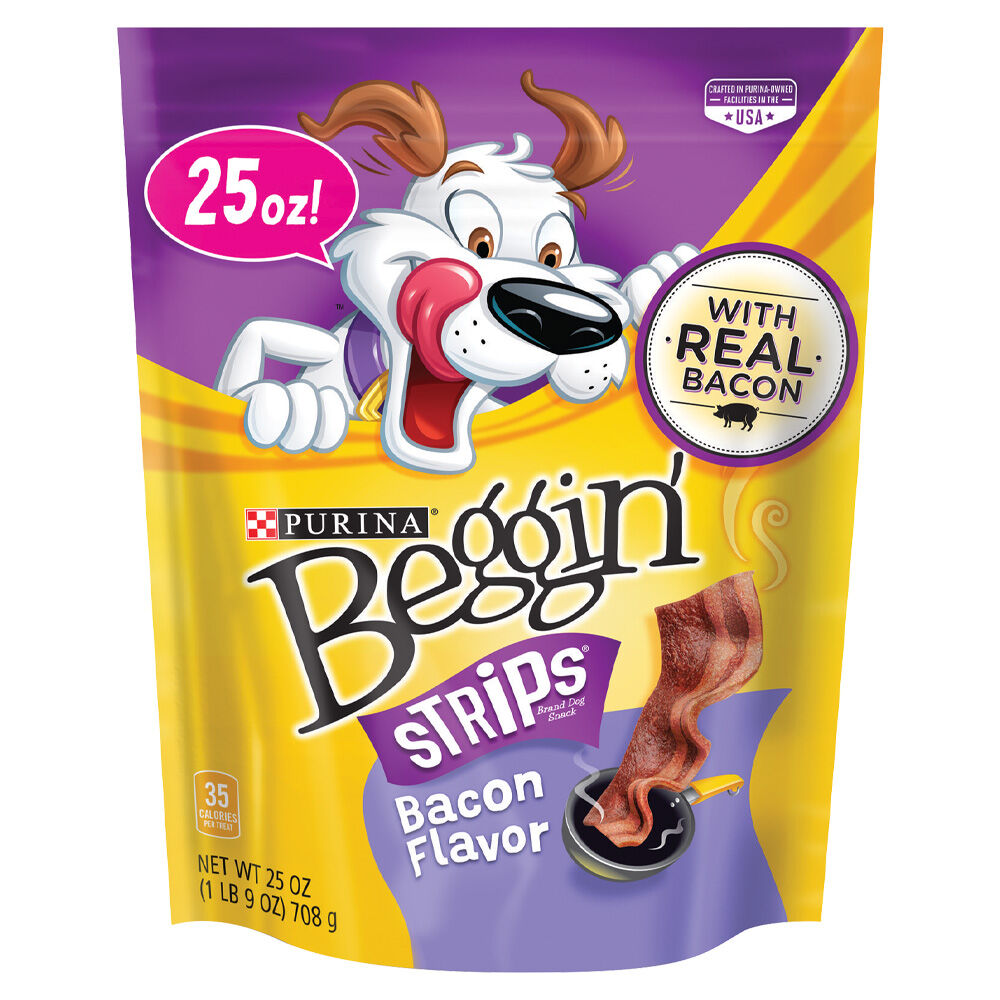 image of Beggin' Strips Dog Treats- Bacon, 25 oz