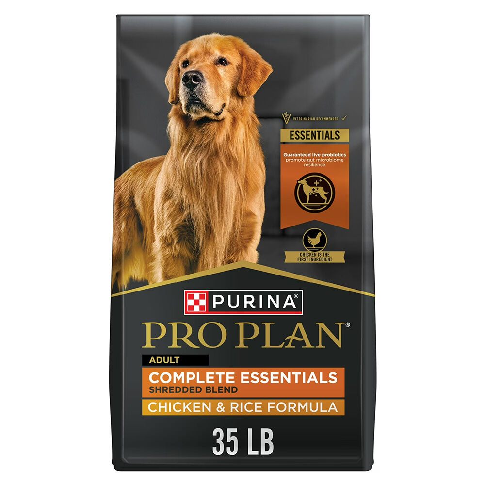image of Pro Plan Shredded Chicken and Rice Dry Dog Food, 35 lb