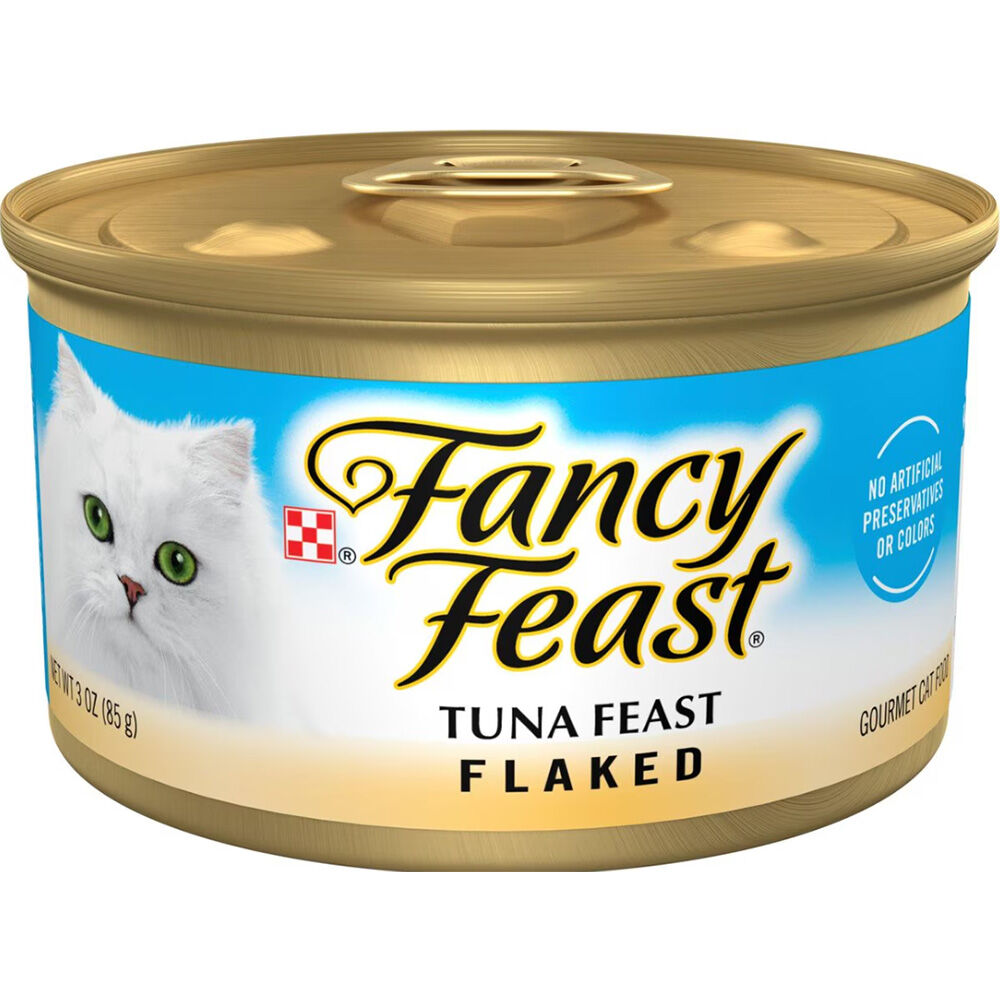 image of Fancy Feast Wet Cat Food- Flaked, Tuna Feast, 3 oz