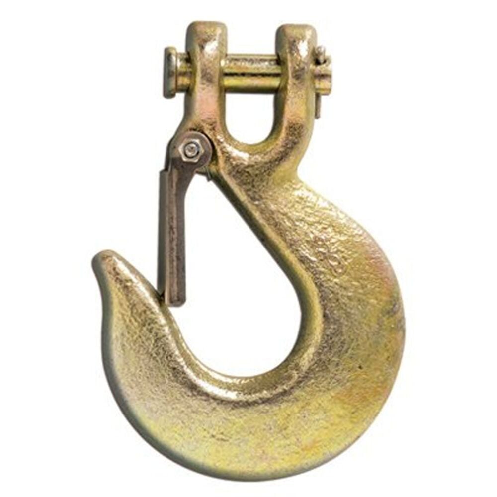 image of Yellow Chromate Grade 70 Clevis Slip Hook With Latch, 1/4 in