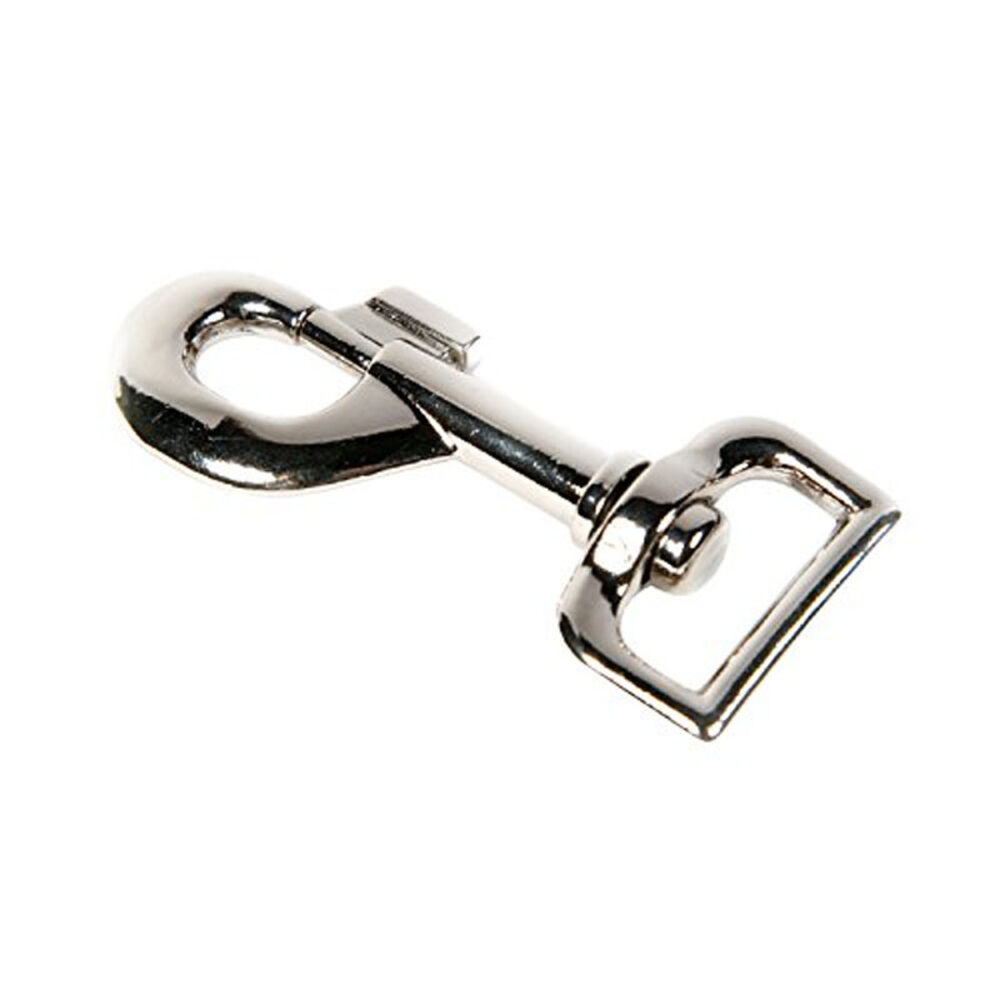image of Nickel Finish Swivel Strap Eye Bolt Snap 3 5/16 in, with 1 in Eye