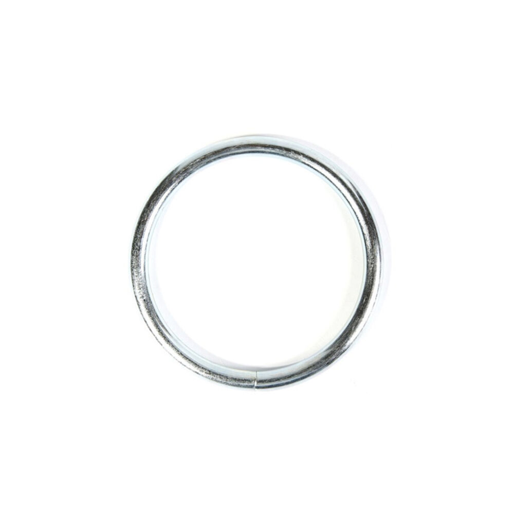 image of Welded Ring, 0.22-Inch Thickness, 1-1/2-Inch Inner Diameter, Zinc Plated Finish, 2-Piece