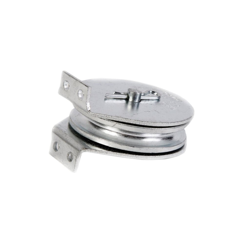 image of Zinc Plated Finish Fixed Flange Cable Block with 1 1/2 in Sheave