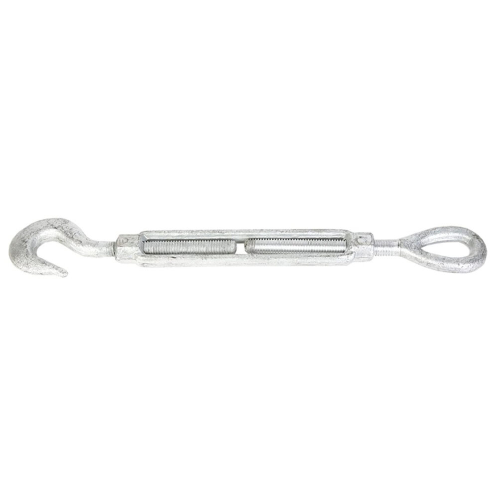 image of Forged Turnbuckle, 1/2-Inch by 6-Inch Hook and Eye, Galvanized