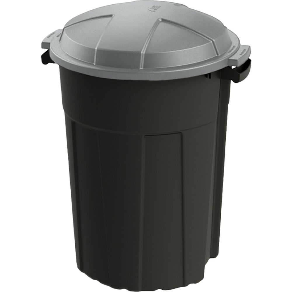 image of 32 gal Black Plastic Trashcan