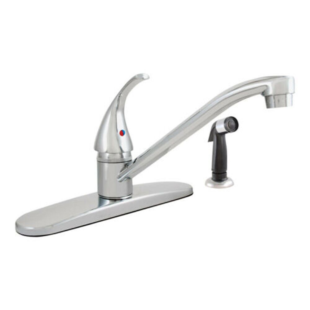 image of 013 1405CP Cambridge Single Handle Round Deck with Spray Chrome Finish