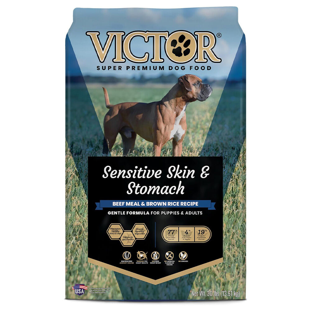 image of Dry Dog Food- Sensitive Skin and Stomach, Beef Meal and Brown Rice Recipe, 30 lb
