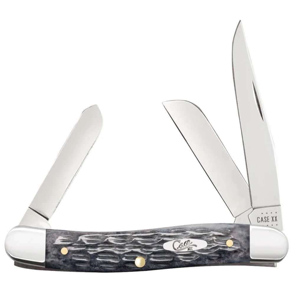 image of Pocket Worn Crandall Jig Gray Bone Medium Stockman Pocket Knife