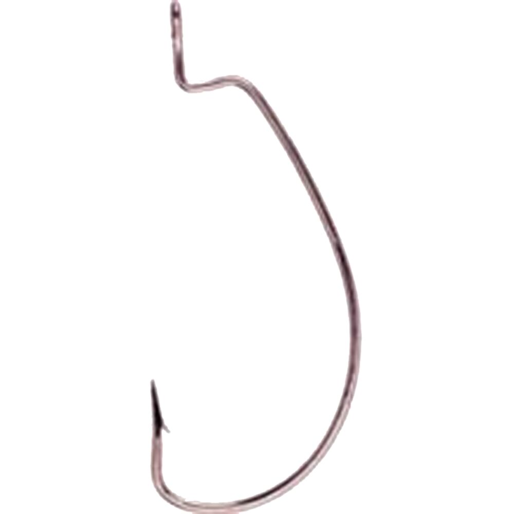 image of Worm Hook, Wide Gap, Black, 4/0, 6 count