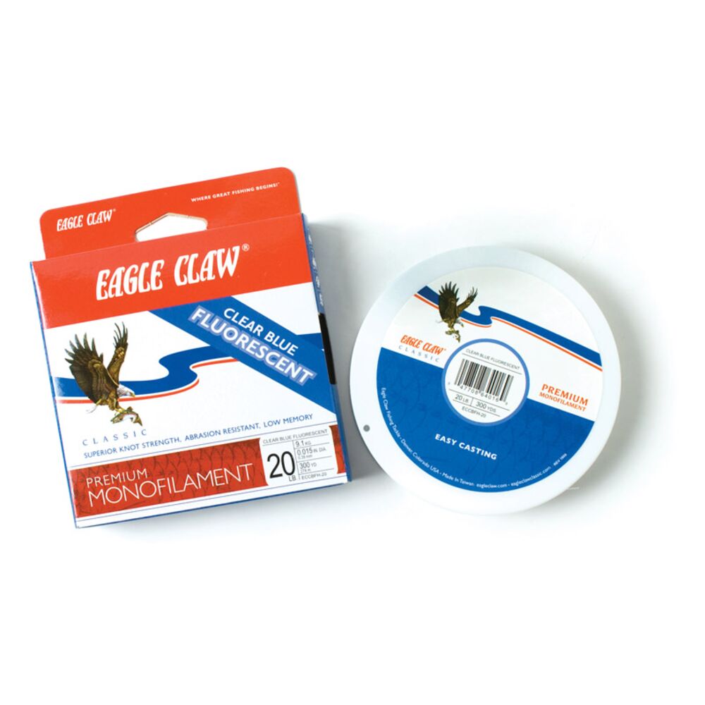 image of Filler Spool, Clear/Blue, 300 yards, 17 lbs