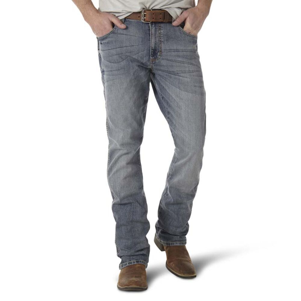 image of Men's Retro Low Rise Boot Cut Slim Fit Jean