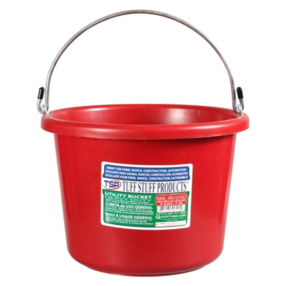 image of 8 qt Multi Purpose Round Bucket, Red