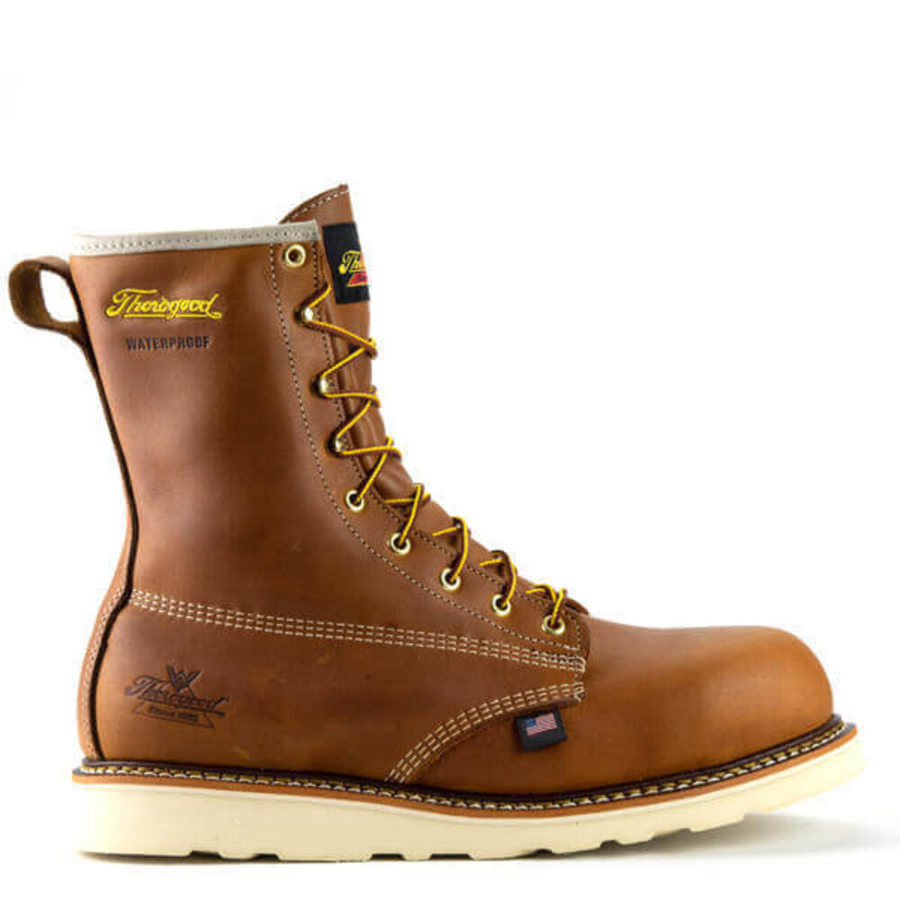 image of Men's American Heritage Waterproof 8 in. Composite Safety Toe Plain Toe Maxwear Wedge Boot