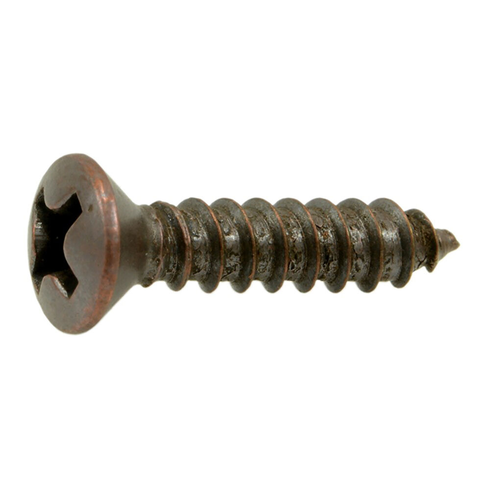image of 6 X 5/8 Phillips Oval Screw, Copper