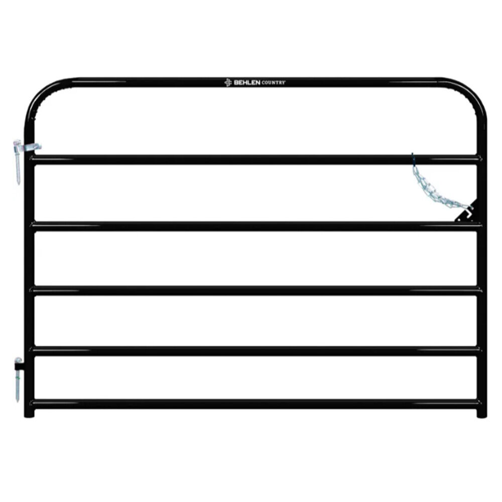 image of 6 ft Heritage Round Corner Gate, Black