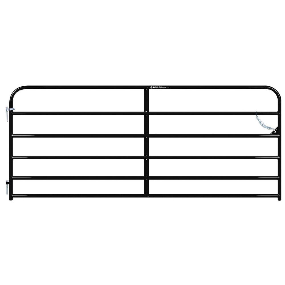 image of 14 ft Heritage Round Corner Gate, Black