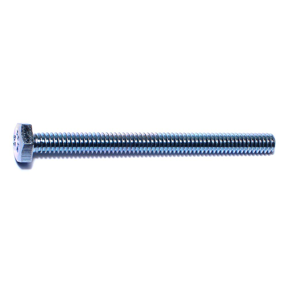 image of Full Thread Hex Tap Bolts, 1/4-20 x 3, Zinc, 1-Piece