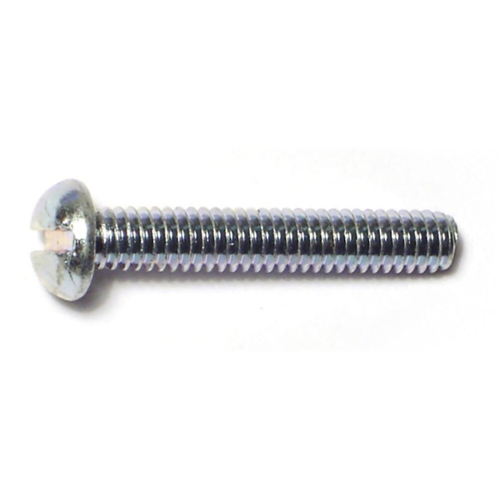 image of Slotted Round Stove Bolts, 8-32 x 1, Zinc, 3-Piece