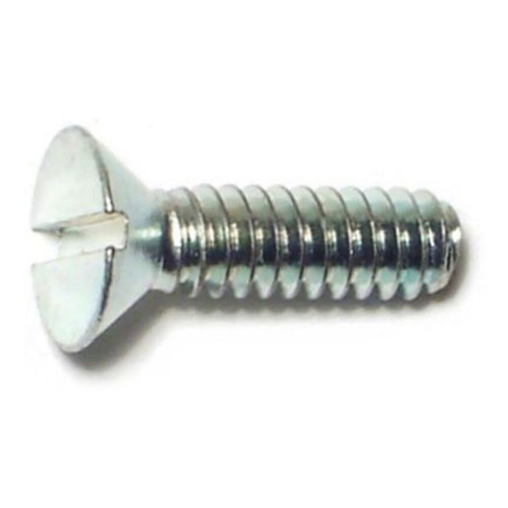 image of Slotted Flat Stove Bolts, 6-32 x 1/2, Zinc, 4-Piece