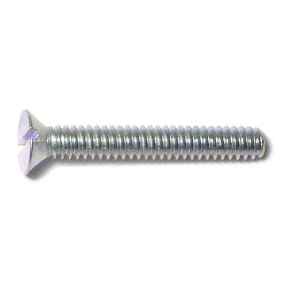 image of Slotted Flat Stove Bolts, 6-32 x 1, Zinc, 4-Piece