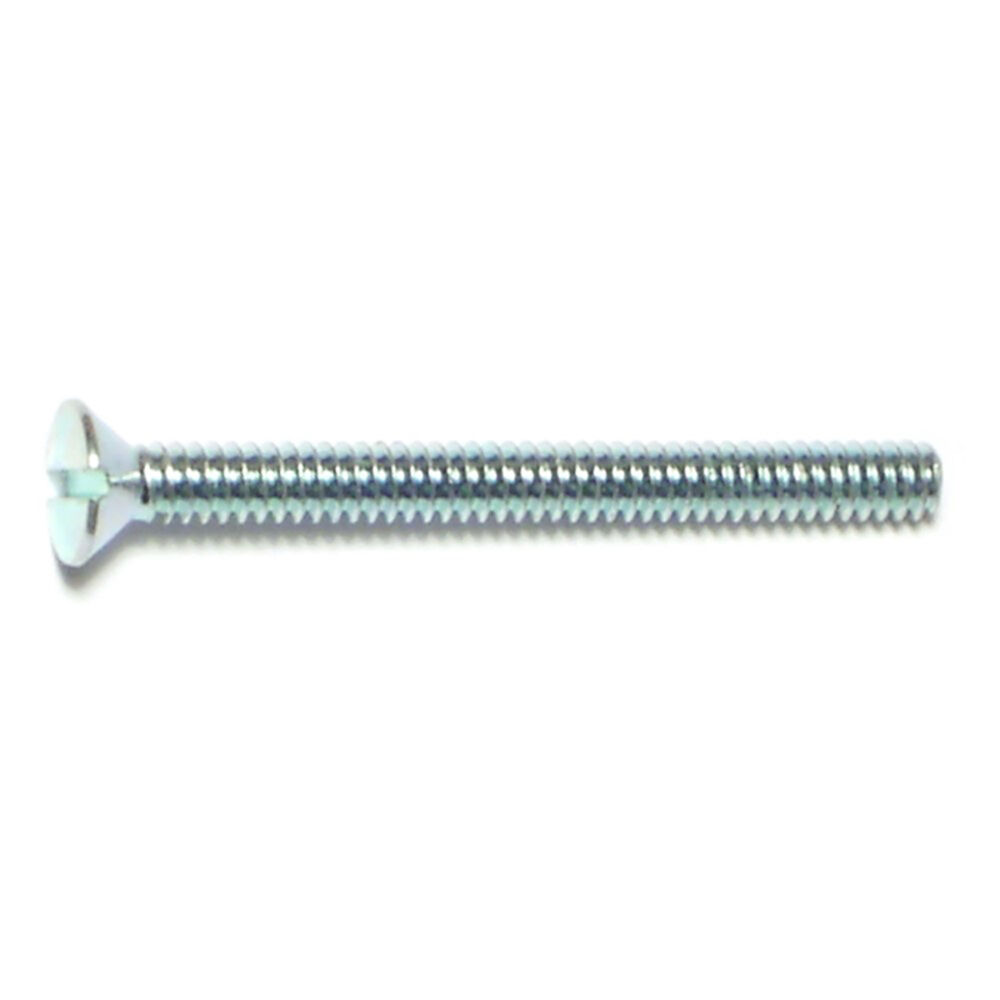 image of Slotted Flat Stove Bolts, 6-32 x 1-1/2, Zinc, 3-Piece