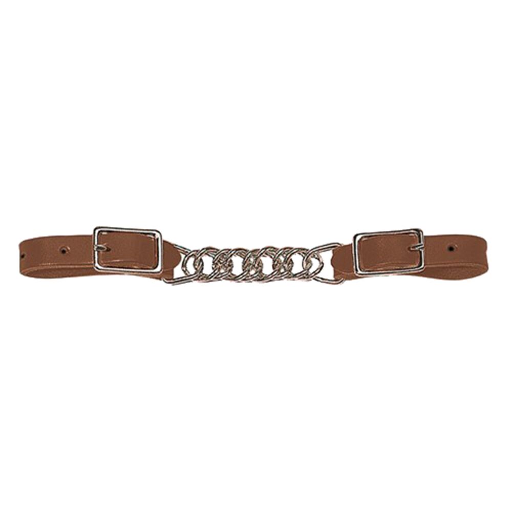 image of Horizons Single Flat Link Chain Curb Strap- Sunset, 4 1/2 in