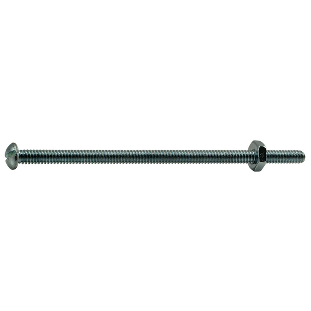 image of Slotted Round Stove Bolts, 10-24 x 4, Zinc, 1-Piece
