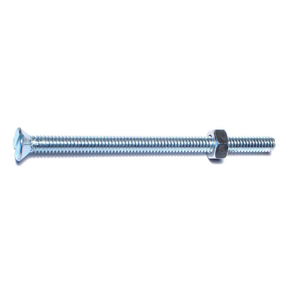 image of Slotted Flat Stove Bolts, 1/4-20 x 4, Zinc, 1-Piece