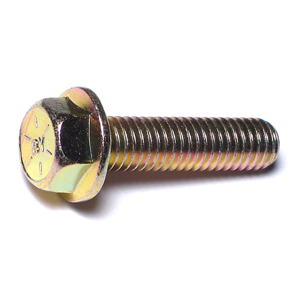 image of Flange Bolts - Grade 8, 3/8-16 x 1-1/2, Yellow Zinc, 1-Piece