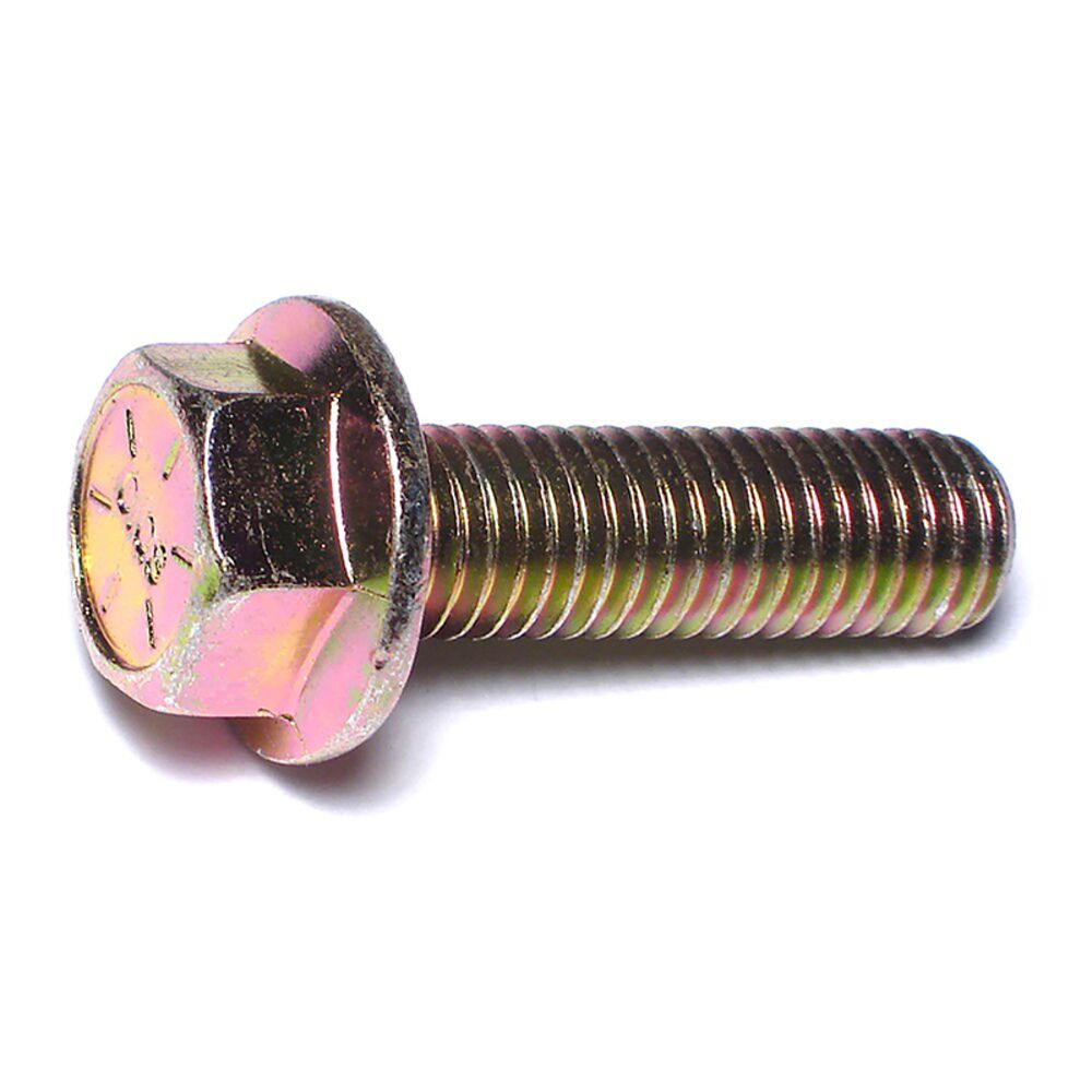 image of Flange Bolts - Grade 8, 1/2-13 x 1-3/4, Yellow Zinc, 1-Piece