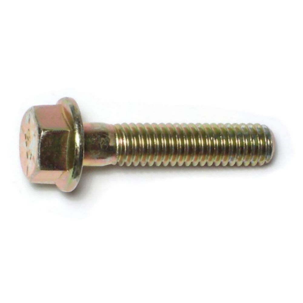 image of Flange Bolts - Grade 8, 5/16-18 x 1-1/2, Yellow Zinc, 1-Piece