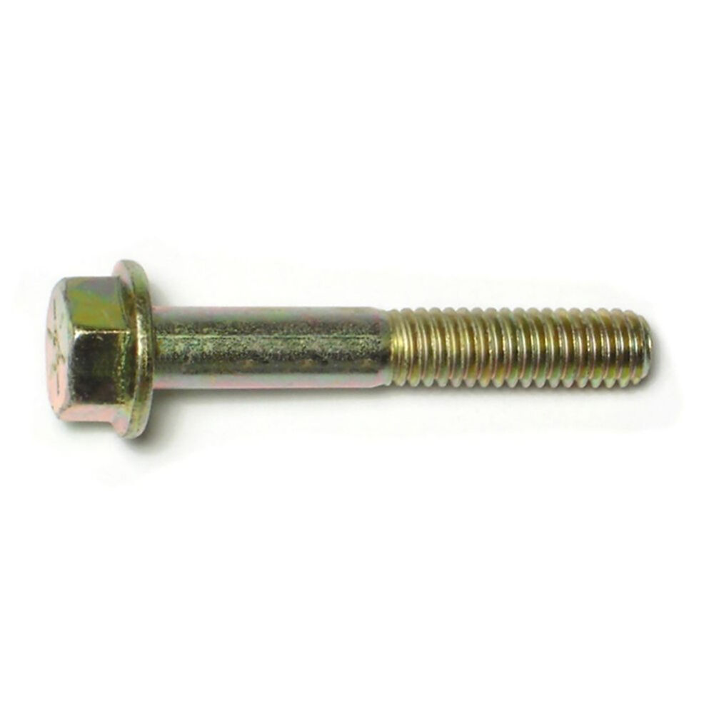 image of Flange Bolts - Grade 8, 5/16-18 x 2, Yellow Zinc, 1-Piece