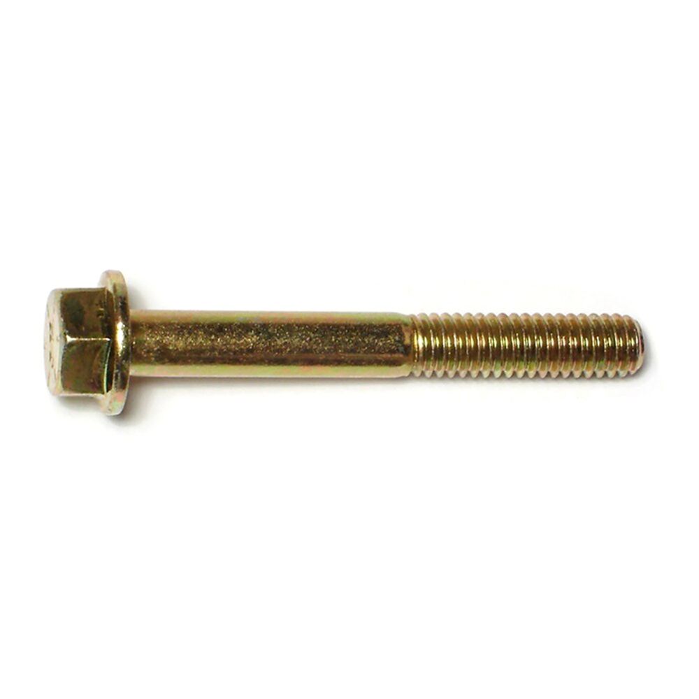 image of Flange Bolts - Grade 8, 5/16-18 x 2-1/2, Yellow Zinc, 1-Piece