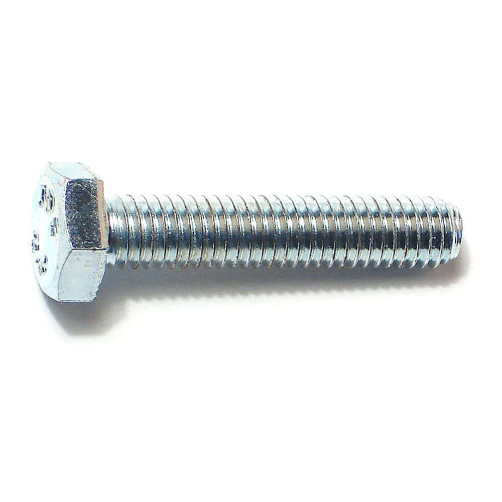 image of Metric Full Thread Bolt, 6mm-1.00 x 30mm, Zinc, 2-Piece